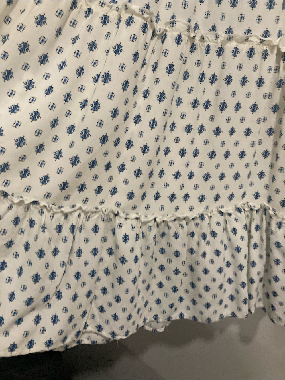 Liberty Love Cream Maxi Skirt with Blue Floral Print - Picture 4 of 6